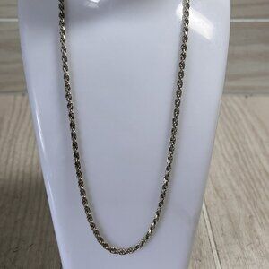 Twisted Rope Chain, Solid Sterling Silver,  18 Inches